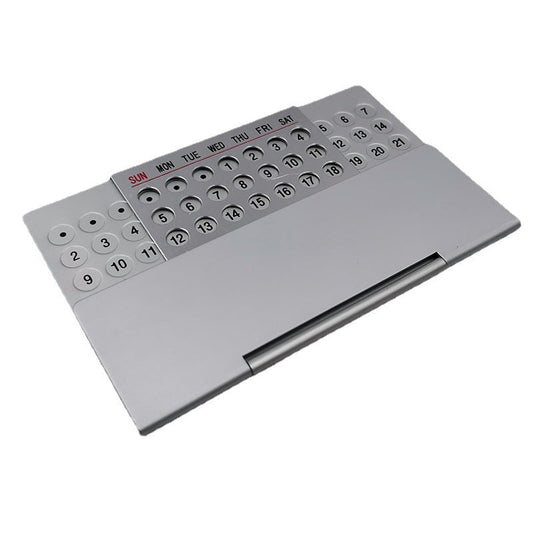 2-PCS Ultra-Thin Metal Desk Calendar – Durable Aluminum Perpetual Calendar for Office or Home Use in Australia