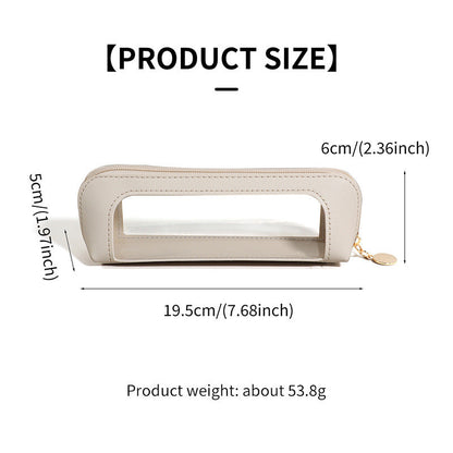 2-Pcs Green Transparent Makeup Brush Case – Portable Zippered Cosmetic Pouch with Clear Window for Travel and Daily Use in Australia