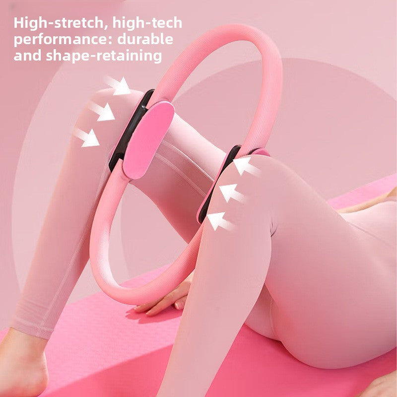 Grey Pilates Ring Exercise Tool – High-Elasticity Yoga Ring for Core Strength, Postpartum Recovery, Glute Toning & Full-Body Workout (Unisex)