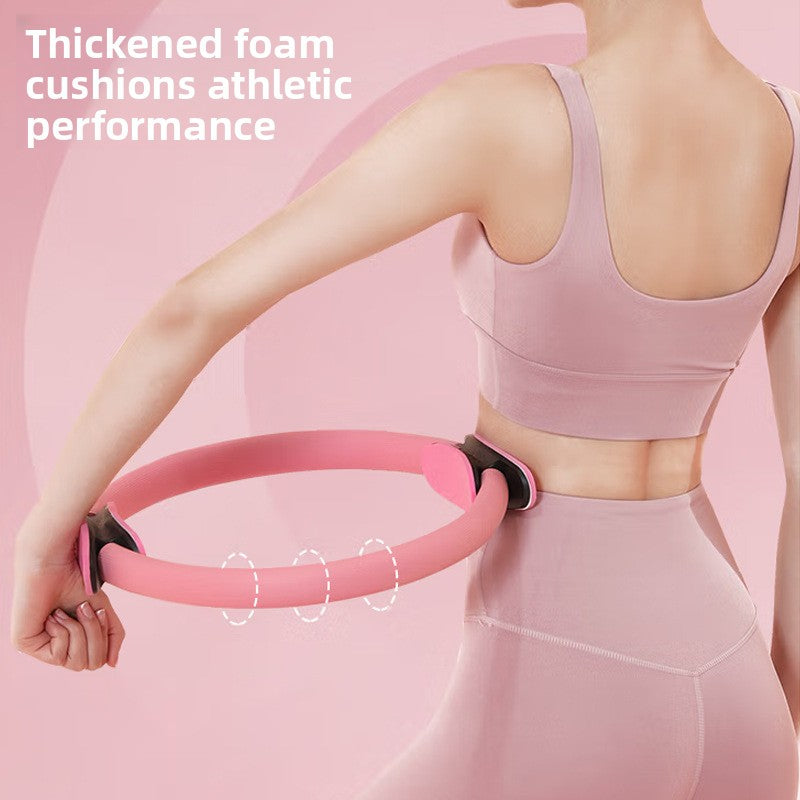Black Pilates Ring Exercise Tool – High-Elasticity Yoga Ring for Core Strength, Postpartum Recovery, Glute Toning & Full-Body Workout (Unisex)