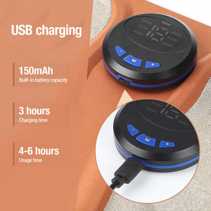 Smart EMS Foot Massager Mat – Low Frequency Pulse Therapy with 6 Modes and 15 Intensity Levels for Relaxation, Fatigue Relief, and Improved Circulation (USB Rechargeable)
