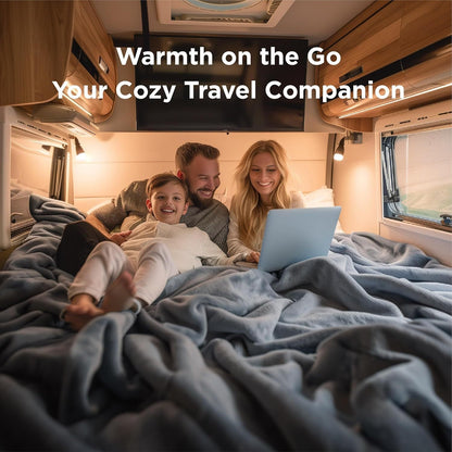 Grey Ultra-Soft Coral Fleece Blanket – Lightweight Summer Throw for Office Naps, Air Conditioning, and Cozy Home Use(120*200cm)