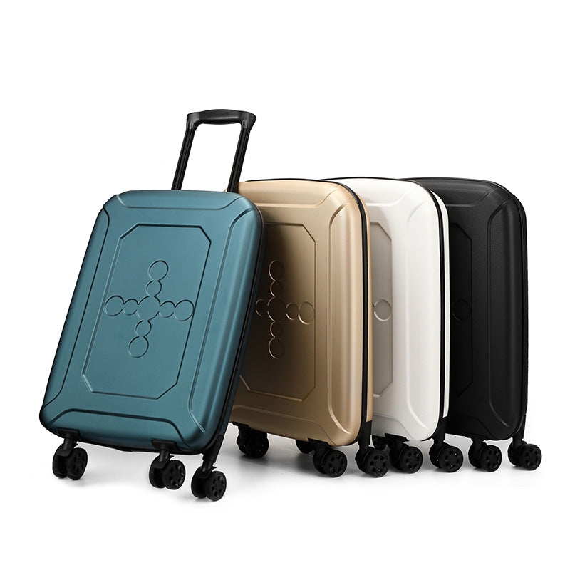 Blue 20 Inch Foldable Carry-on Suitcase Ultra Lightweight 2.1kg Hard Shell Luggage with 360 Spinner Wheels and Combination Lock for Australian Travel