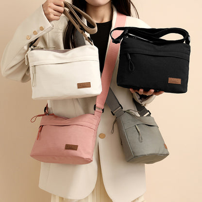 Grey Women Lightweight Nylon Crossbody Bag with Multiple Pockets Compact Shoulder Bag for Travel and Daily Essentials in Australia
