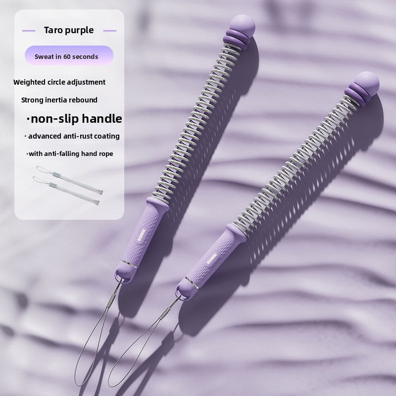 Purple Multifunctional Cordless Battle Rope with Adjustable Weight Rings for Home Gym Professional Strength Training Tool for Local Professionals Standard Fit.