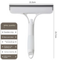 2-PCS White 3-in-1 Window Squeegee with Built-in Spray Bottle and TPR Scraper for Glass and Car Windshields Professional Multi-Purpose Local Cleaning Solution.