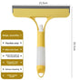 2-PCS Yellow 3-in-1 Window Squeegee with Built-in Spray Bottle and TPR Scraper for Glass and Car Windshields Professional Multi-Purpose Local Cleaning Solution.