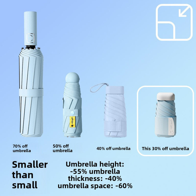 Pink Compact Mini Umbrella with UPF50+ UV Protection and Lightweight Design for Daily Use in Urban and Outdoor Settings Local Standard Fit