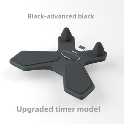 Black Multi-functional Balance Board with Timer for Core Training and Fitness Entertainment, Home Workout Equipment for Abdominal Strength and Overall Conditioning.