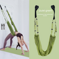 Green Aerial Yoga Door Hanging Strap for Home Workouts Adjustable Stretch Band for Backbend Inversion and Flexibility Premium Standard Fit for Local Enthusiasts.