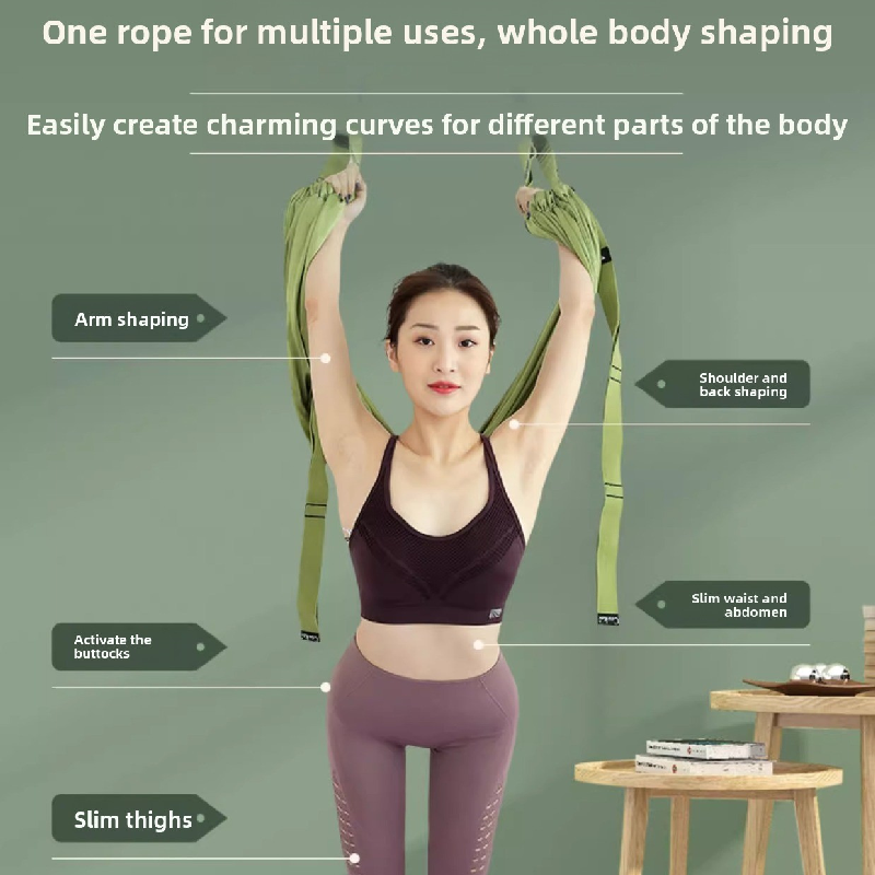 Green Aerial Yoga Door Hanging Strap for Home Workouts Adjustable Stretch Band for Backbend Inversion and Flexibility Premium Standard Fit for Local Enthusiasts.