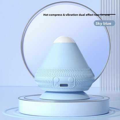 Blue Electric Suction Fascia Massage Ball with Heated Vibration Type-C Rechargeable Deep Muscle Relaxation Tool for Local Professionals and Modern Lifestyles.