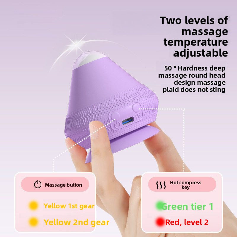 Blue Electric Suction Fascia Massage Ball with Heated Vibration Type-C Rechargeable Deep Muscle Relaxation Tool for Local Professionals and Modern Lifestyles.