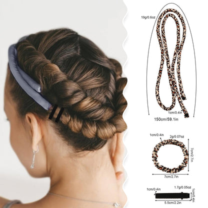 2-PCS Sky blue Heatless Hair Curler Set Extra Long Overnight Soft Ribbon for Natural Big Waves Damage-Free Professional Home Styling Solution for Local Women