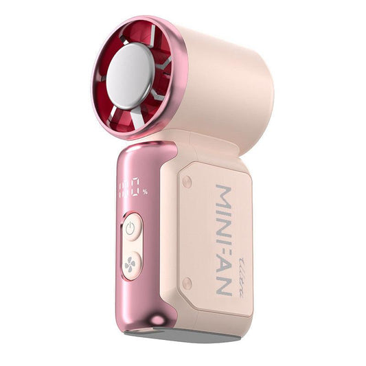 Pink Portable Mini Handheld Fan with 199-Speed Settings and Brushless Motor for Outdoor Use High Performance Cooling Solution Local Standard Fit.