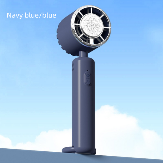 Blue Portable Ice Cooling Handheld Fan USB Rechargeable 2000mAh Silent Battery Fan for Office and Outdoor Use Personal Cooling Solution for Local Professionals.