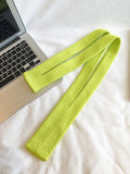 Green grass High-Elastic Knit Long Phone Sling Bag – Adjustable Crossbody Streetwear Accessory for iPhone with Stretchy Ribbed Design
