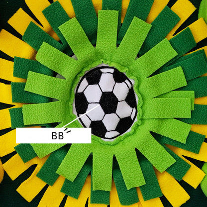 Interactive Dog & Cat Snuffle Mat – Football Field Design Puzzle Feeding Mat for Mental Stimulation, Slow Feeding, and Anxiety Relief