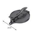Black Manual Dough Press – Aluminum Alloy Cake & Tortilla Press for Homemade Baking and Cooking(20cm)