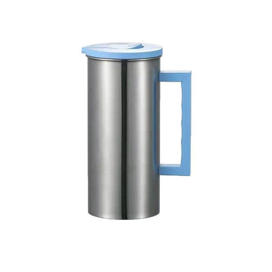 Blue 1.8L Stainless Steel Cold Water Pitcher â Large Capacity Jug for Coffee, Juice, and Beverages in Modern Kitchens.
