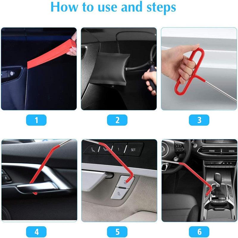 Comprehensive Car Dent Repair and Interior Removal Tool Set with High-Pressure Air Wedge Pumps for Professional Maintenance Efficient Repair Solution for Local Mechanics(L1).