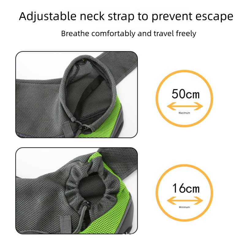 Yellow Portable Pet Sling Backpack for Small Dogs and Cats – Size S with Breathable Mesh Design