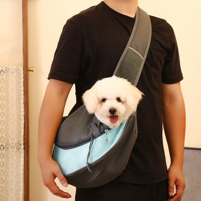 Yellow Portable Pet Sling Backpack for Small Dogs and Cats – Size S with Breathable Mesh Design