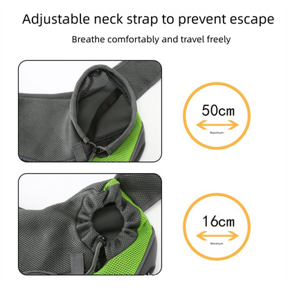 Purple Portable Pet Sling Backpack for Small Dogs and Cats – Size S with Breathable Mesh Design