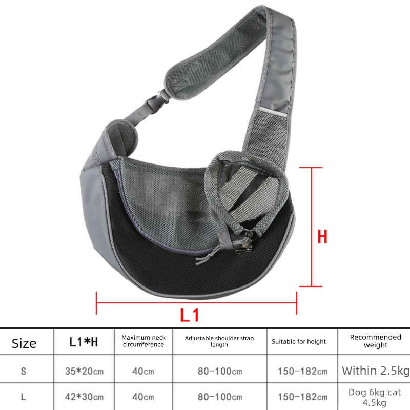 Purple Portable Pet Sling Backpack for Small Dogs and Cats – Size S with Breathable Mesh Design
