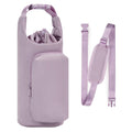 Purple Insulated Water Bottle Carrier with Shoulder Strap – Portable Sleeve for Large Bottles, Featuring Front Pocket and Key Hook