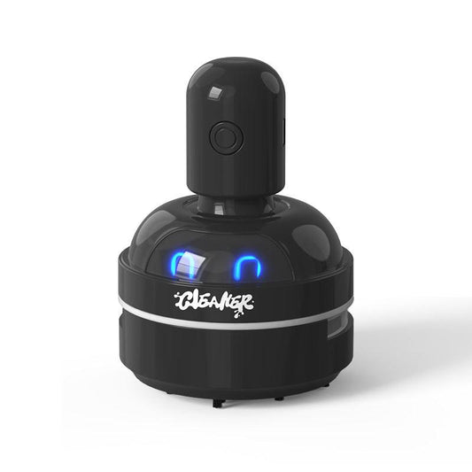 Black Compact Desktop Vacuum Cleaner â Rechargeable Mini Dust Collector for Eraser Shavings, Pencil Shavings, Paper Scraps, and Fine Debris.