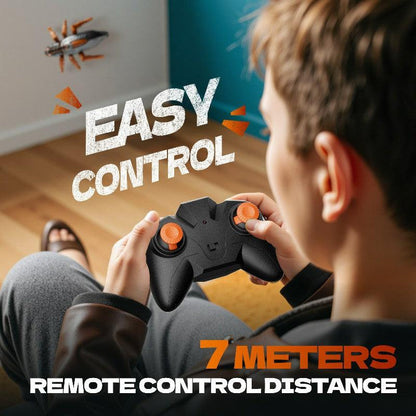 RC Wall Climbing Cockroach Toy Realistic Anti-Gravity Remote Control Bug 360 Stunt Rotation Rechargeable Prank Gift for Kids.
