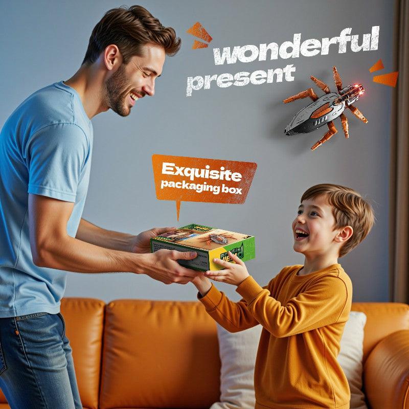 RC Wall Climbing Cockroach Toy Realistic Anti-Gravity Remote Control Bug 360 Stunt Rotation Rechargeable Prank Gift for Kids.