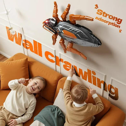 RC Wall Climbing Cockroach Toy Realistic Anti-Gravity Remote Control Bug 360 Stunt Rotation Rechargeable Prank Gift for Kids.