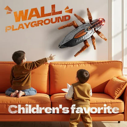 RC Wall Climbing Cockroach Toy Realistic Anti-Gravity Remote Control Bug 360 Stunt Rotation Rechargeable Prank Gift for Kids.