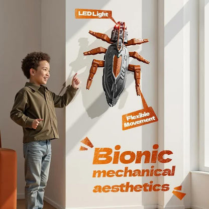 RC Wall Climbing Cockroach Toy Realistic Anti-Gravity Remote Control Bug 360 Stunt Rotation Rechargeable Prank Gift for Kids.