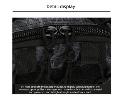 Tactical Sling Bag Men 600D Waterproof Crossbody Backpack MOLLE EDC Shoulder Pack for Hiking Cycling Tan