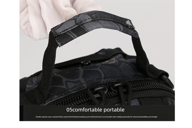 Tactical Sling Bag Men 600D Waterproof Crossbody Backpack MOLLE EDC Shoulder Pack for Hiking Cycling Tan