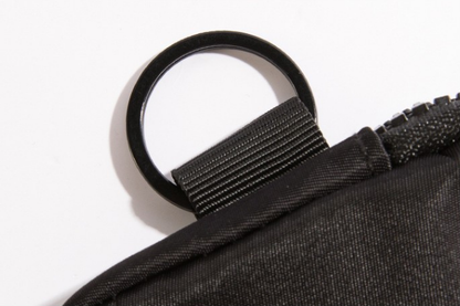 Small Nylon Coin Purse Zip Wallet Waterproof Mini Pouch Key Card Holder Lightweight EDC Organizer Grey (12x9cm)