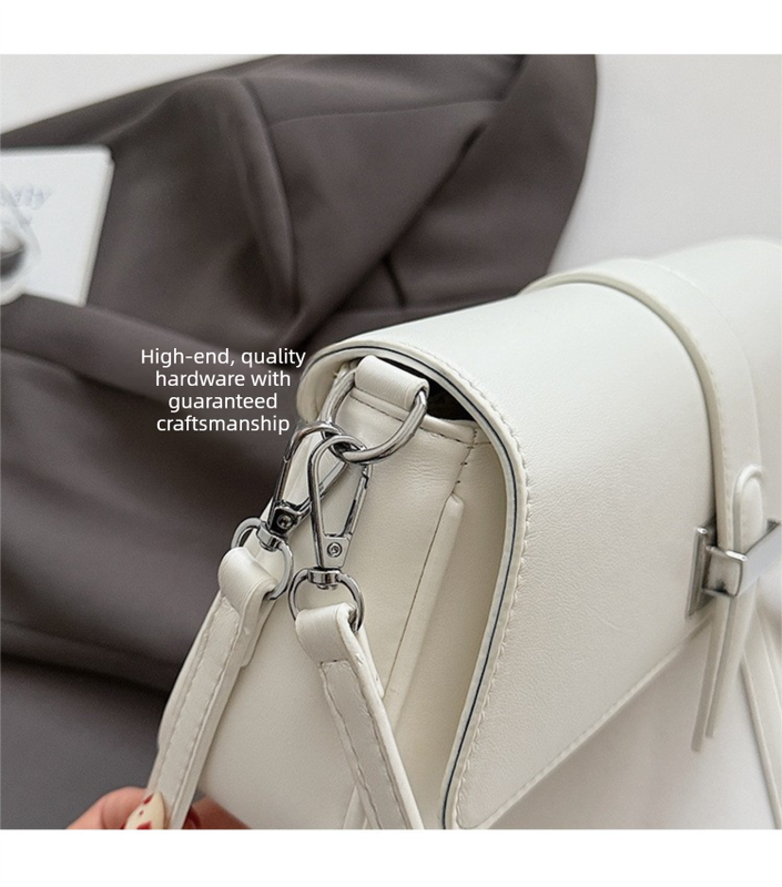 Womens Classic Baguette Shoulder Bag Soft PU Leather Underarm Purse with Adjustable Strap Crossbody Handbag Minimalist 90s Style Black
