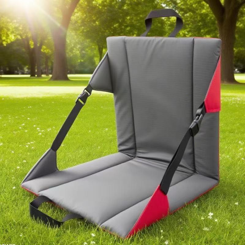 Portable Folding Stadium Seat Cushion with Back Support Lightweight Outdoor Chair for Camping Concerts Hiking Beach Bleachers Royal Blue.