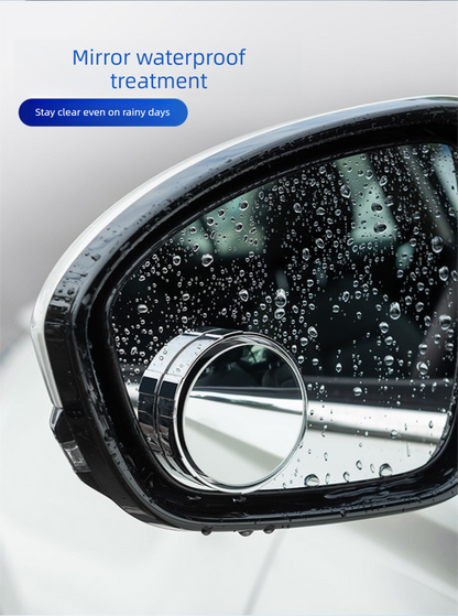 2Pcs Car Blind Spot Mirrors Suction Cup Vacuum Adsorption 360 Adjustable Round Rear View Convex Mirror Waterproof Black Frame for Cars SUVs.