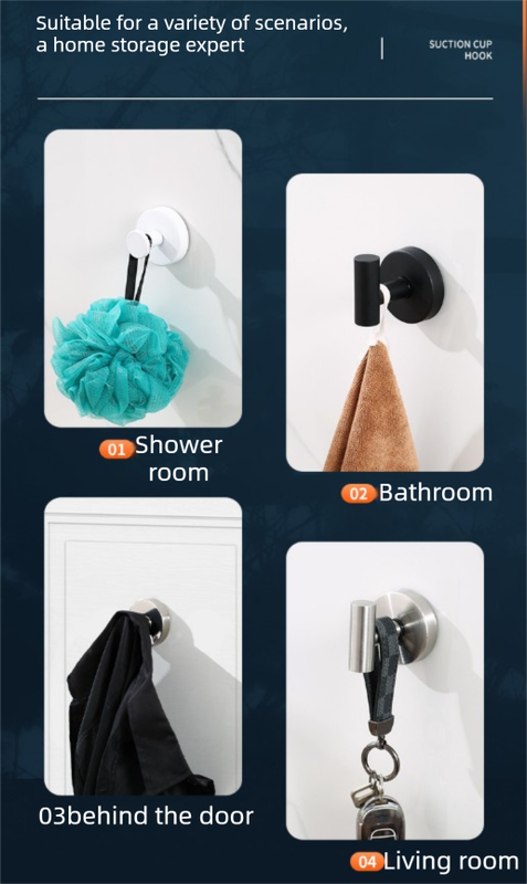Matte Gold T-Bar Suction Cup Hook Stainless Steel Vacuum Wall Hanger No Drill Robe Towel Holder for Bathroom Kitchen - Heavy Duty