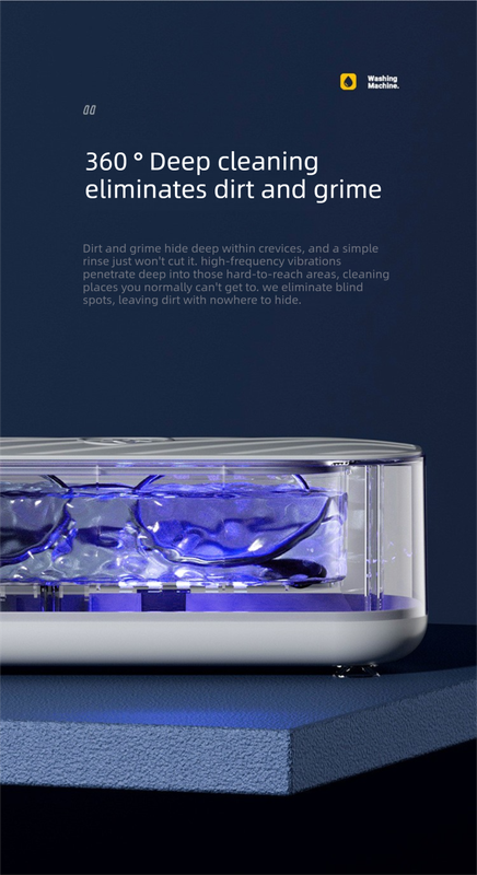 Standard USB Plug-in Sonic Vibration Jewellery & Glasses Cleaner - High Frequency Washing Box for Dentures, Retainers & Watches (No Light Edition).
