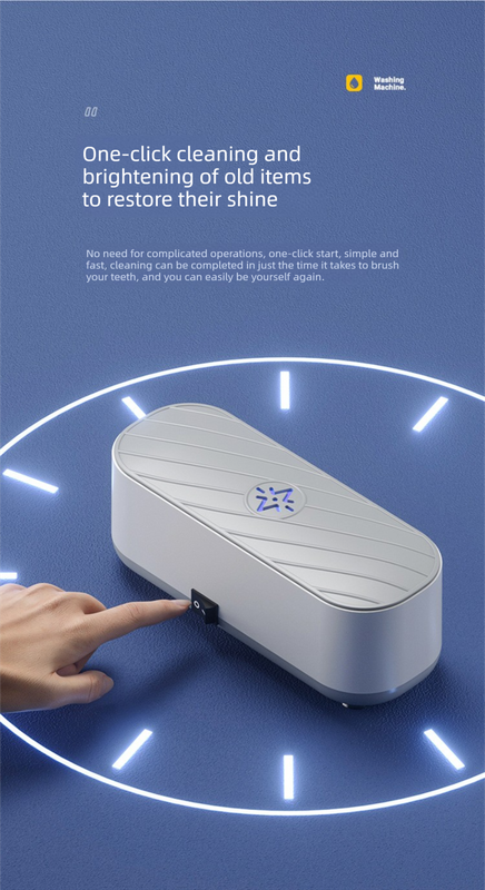 Standard USB Plug-in Sonic Vibration Jewellery & Glasses Cleaner - High Frequency Washing Box for Dentures, Retainers & Watches (No Light Edition).