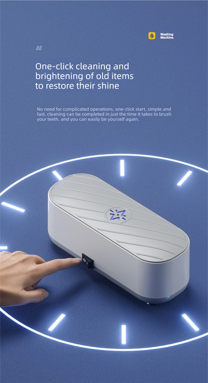 Standard USB Plug-in Sonic Vibration Jewellery & Glasses Cleaner - High Frequency Washing Box for Dentures, Retainers & Watches (No Light Edition).