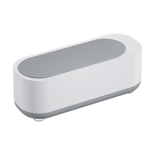 Portable Sonic Vibration Glasses & Jewellery Cleaner - Battery Operated Washing Box for Travel, Dentures & Rings (Sleek Round Lid Edition, Requires 2x AAA Batteries).