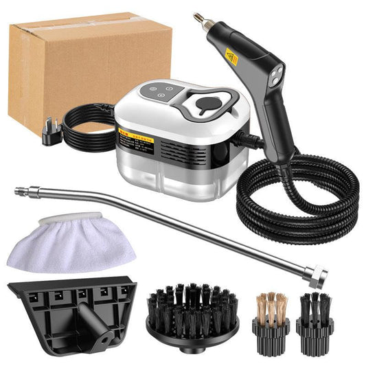 White and Black 1500W High Pressure Steam Cleaner with Digital Display (3.5 BAR) - 1.2L Heavy Duty Steamer for Kitchen Grease, Grout, Car Detailing & Upholstery (AU Plug).