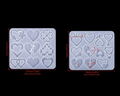 2 Pieces Mother's Day DIY Heart Earring Silicone Molds Set Heart Shaped Pendant Resin Casting Tools for Jewellery Making and Crafts.