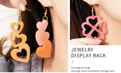 2 Pieces Mother's Day DIY Heart Earring Silicone Molds Set Heart Shaped Pendant Resin Casting Tools for Jewellery Making and Crafts.